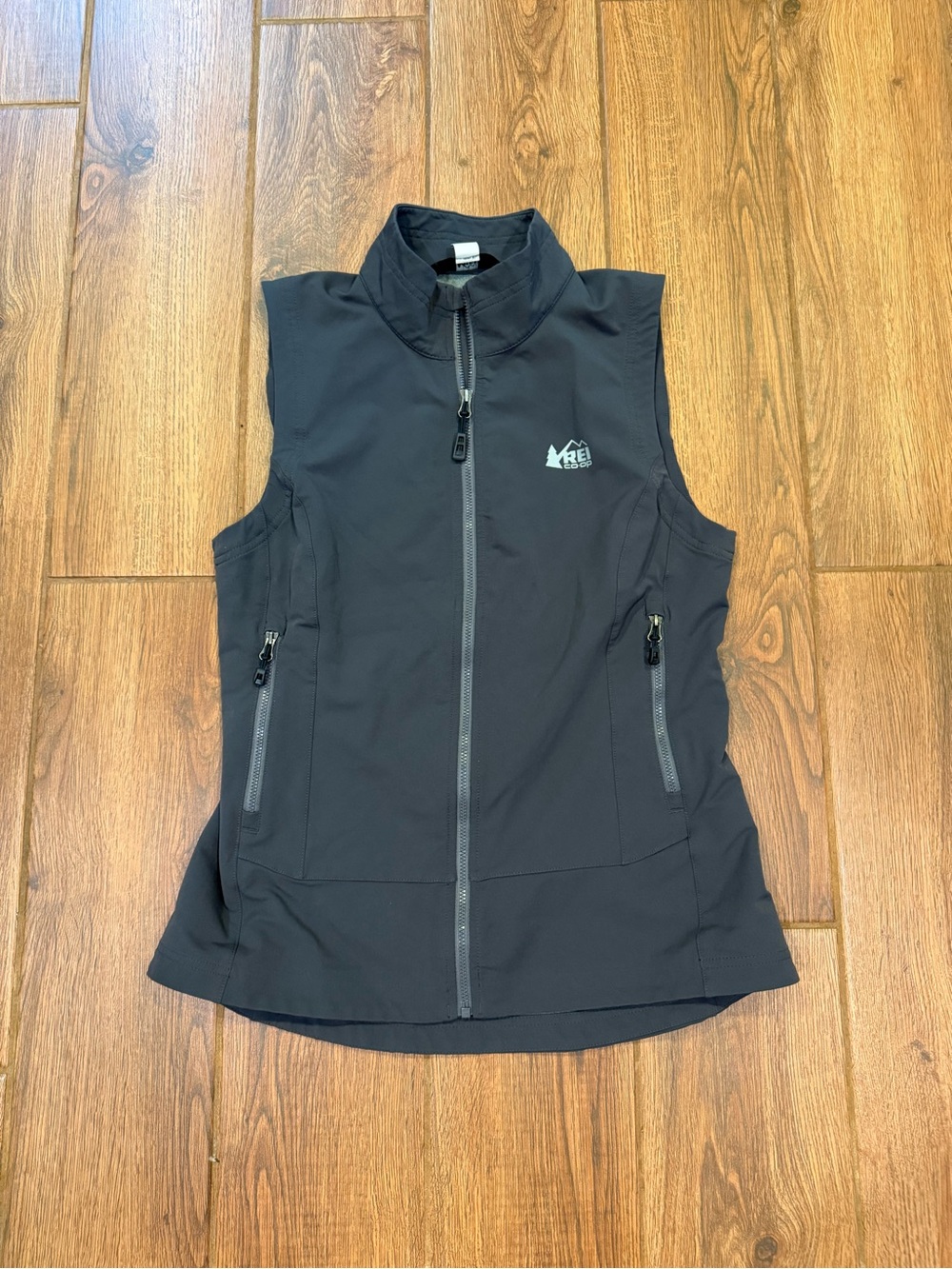 REI Co-op Women’s Gray Full Zip Vest Pockets Size S